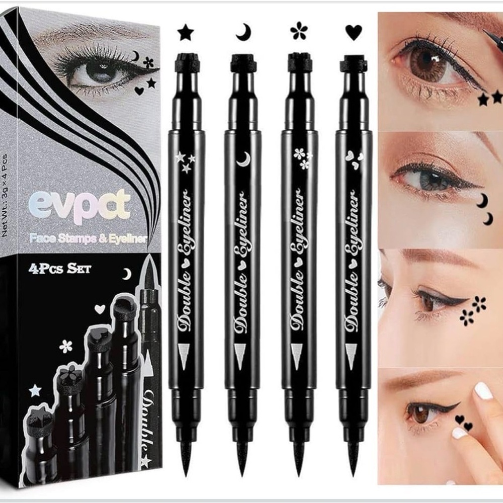 EVPCT DOUBLE ENDED Face Stamp & Eyeliner 🌙🩷🌼⭐️ - Picture 3 of 7